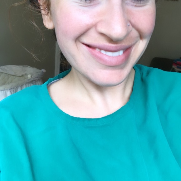 ALLISON TAYLOR 💯silk vintage green blouse - Picture 3 of 6